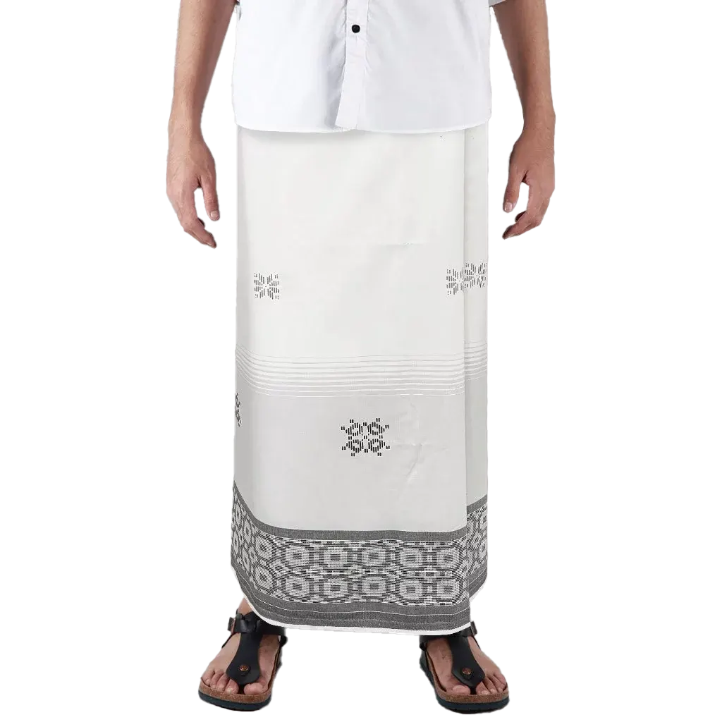 Sarong Mangga Millenium Dobby Floral Off White Sarong Mangga Millenium Dobby Floral Cream Brown