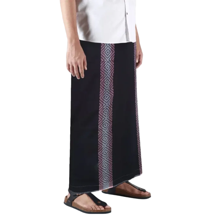 Sarong Mangga Millenium Dobby Floral Pink Black