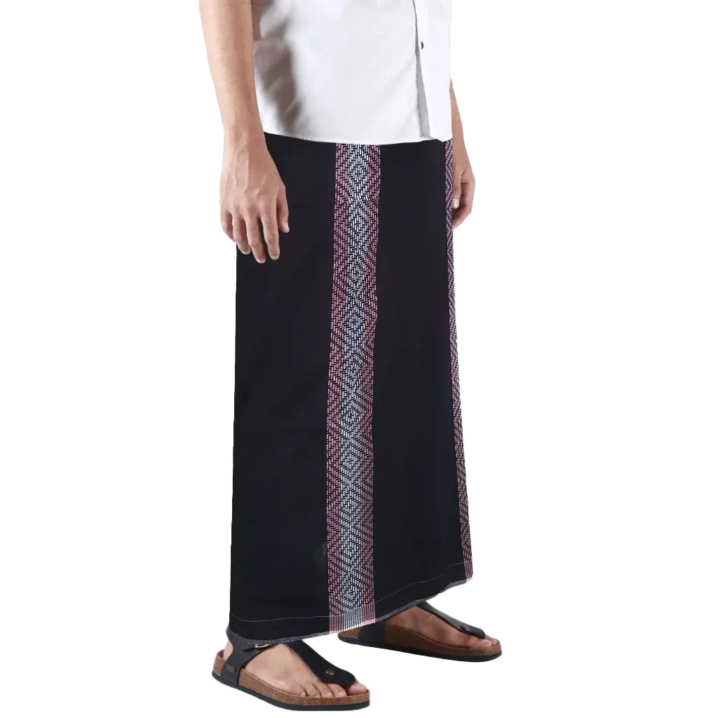 Sarong Mangga Millenium Dobby Floral Pink Black Sarong Mangga Millenium Dobby Floral Pink Black