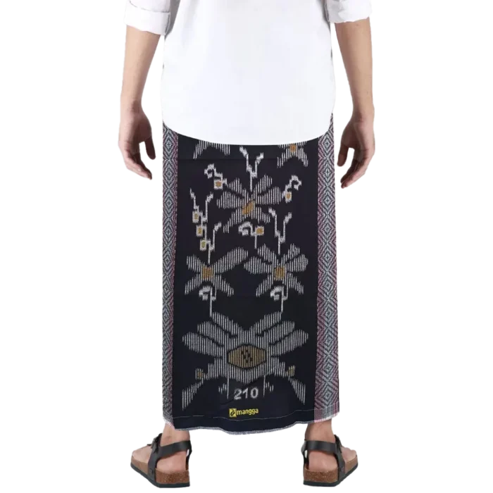 Sarong Mangga Millenium Dobby Floral Pink Black