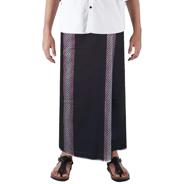 Sarong Mangga Millenium Dobby Floral Pink Black