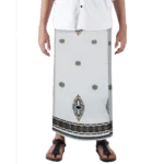 Sarong Mangga Millenium Dobby Floral Smoke White