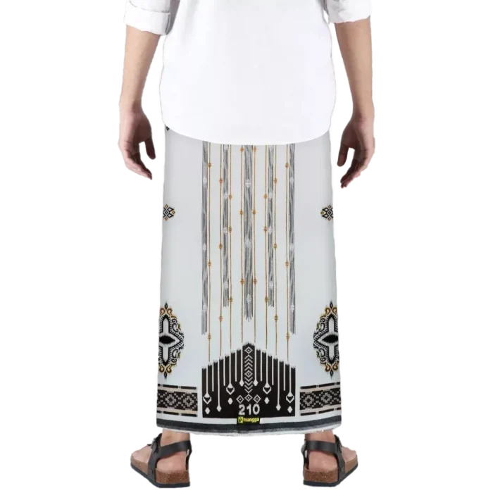 Sarong Mangga Millenium Dobby Floral Smoke White