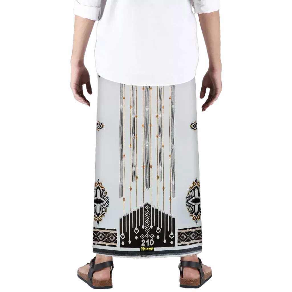 Sarong Mangga Millenium Dobby Floral Smoke White Sarong Mangga Millenium Dobby Floral Smoke White