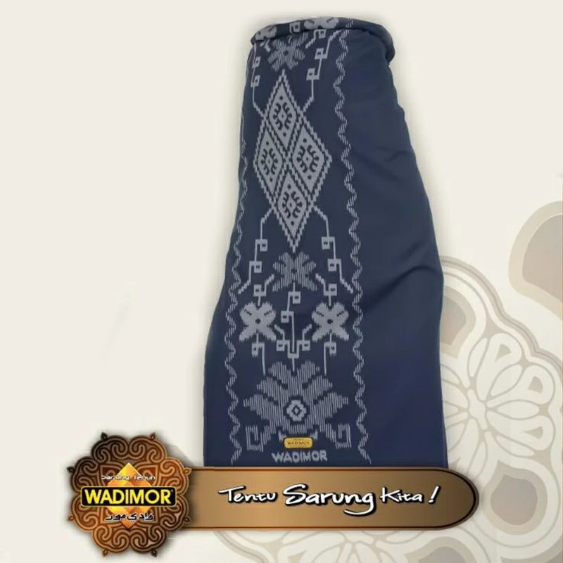 Wadimor Men's Sarong Solid Color With Floral Motif