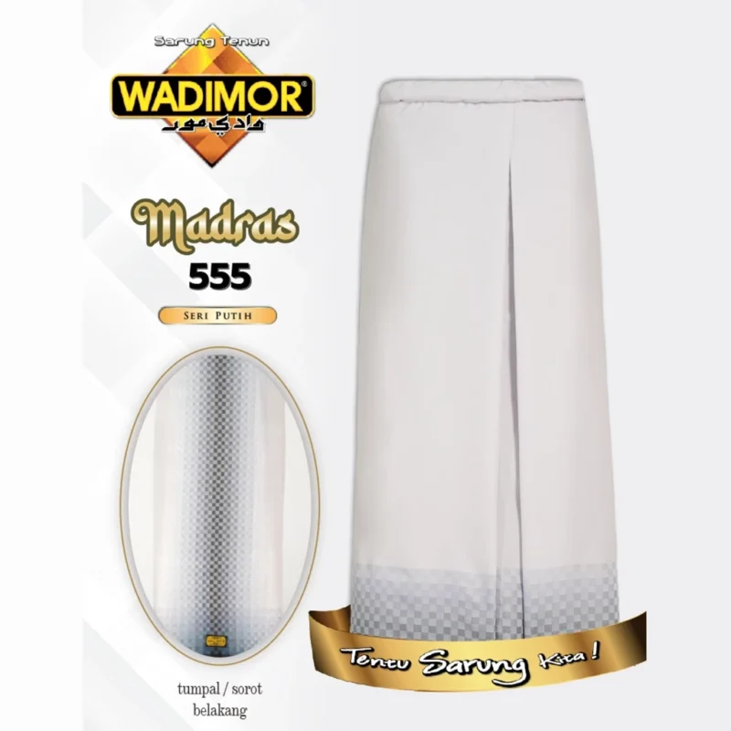 Wadimor Sarong Madras 555 White Series