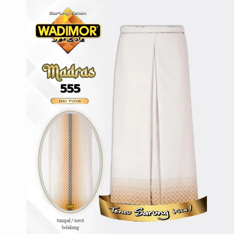 Wadimor Sarong Madras 555 White Series Orange