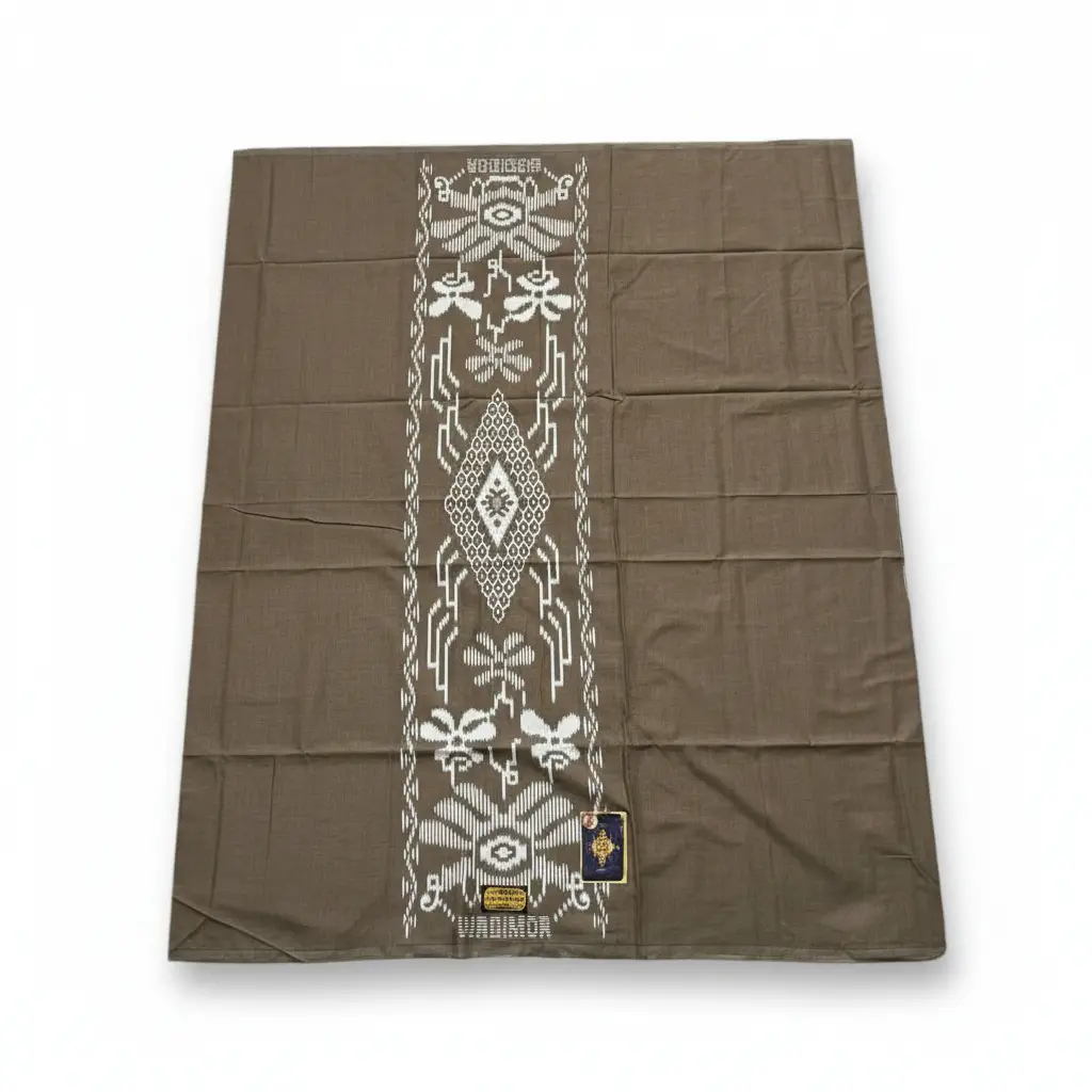 Woven Cotton Sarong For Men By Wadimor Light Brown Woven Cotton Sarong For Men By Wadimor Light Brown