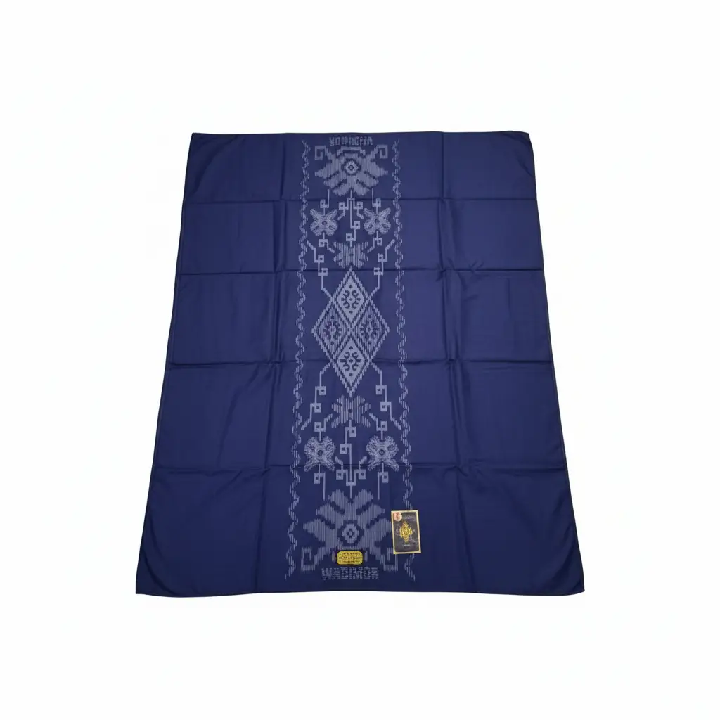 Woven Cotton Sarong For Men By Wadimor Dark Blue Woven Cotton Sarong For Men By Wadimor Dark Blue
